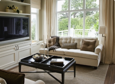 Luxurious living room renovation with elegant design